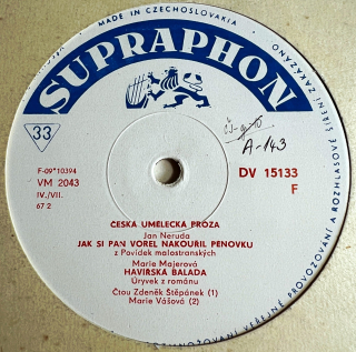 LP Jan Neruda, Marie Majerová, Alois Jirásek, Marie Pujmanová – Česká Umělecká Próza